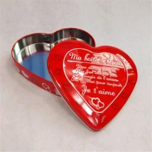 High Quality Heart Shape Chocolate Tin Box, Size 179*173*35mm