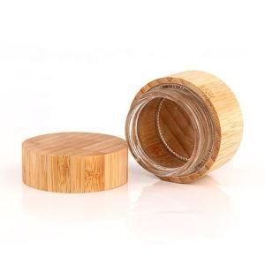 100g Natural Cream Cosmetic Bamboo Wood Jar with Bamboo Lid for Face Body Cream