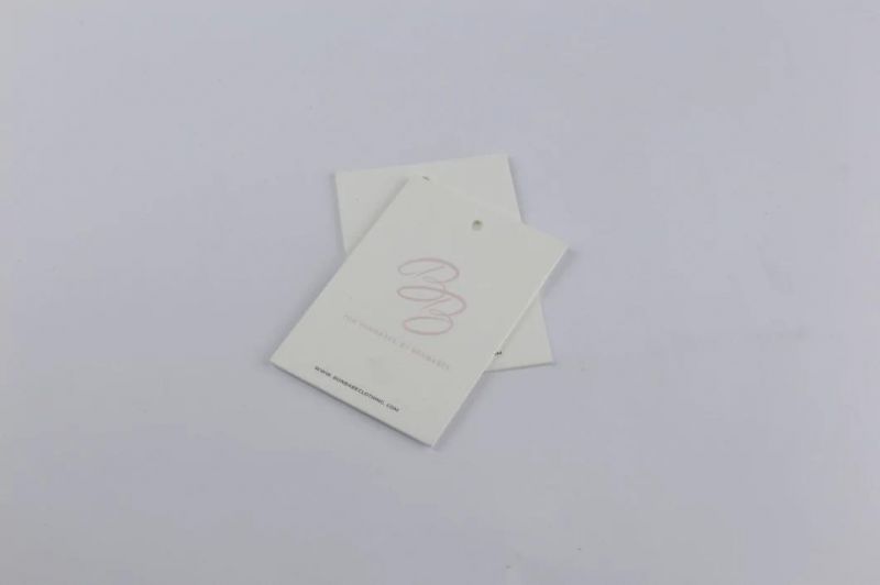 1000GSM 1mm Thick Paper Swing Tag Custom Pink Hangtag