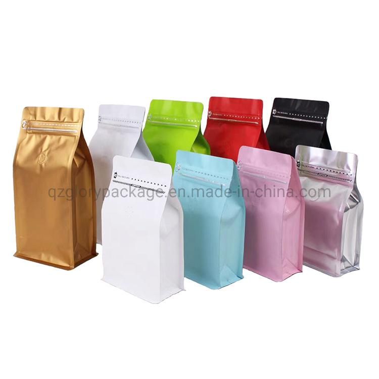 Aluminum Foil Flat Bottom Coffee Packaging Bag with Valve