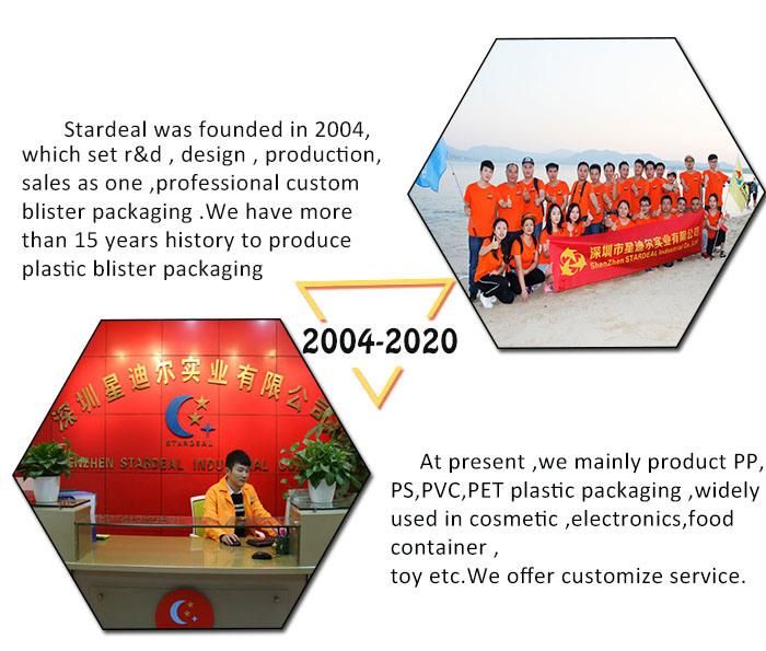 Rectangle Inner Pack PS Plastic Blister Tray Packaging