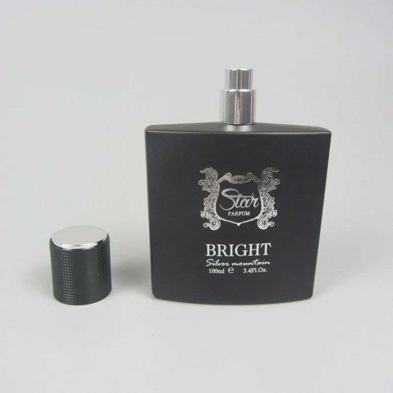 Square Glass Empty Perfume Spray Bottle with Cap