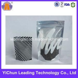 Aluminum Foil Stand up Clear Windowed Zipper Plastic Tea Bag