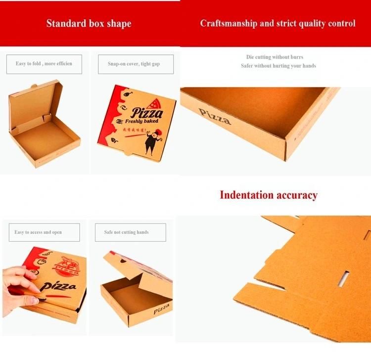 Reusable Carton Pizza Box in Size 6′′ 8′′ 9′′ 10′′ 11′′ 12′′ 13′′