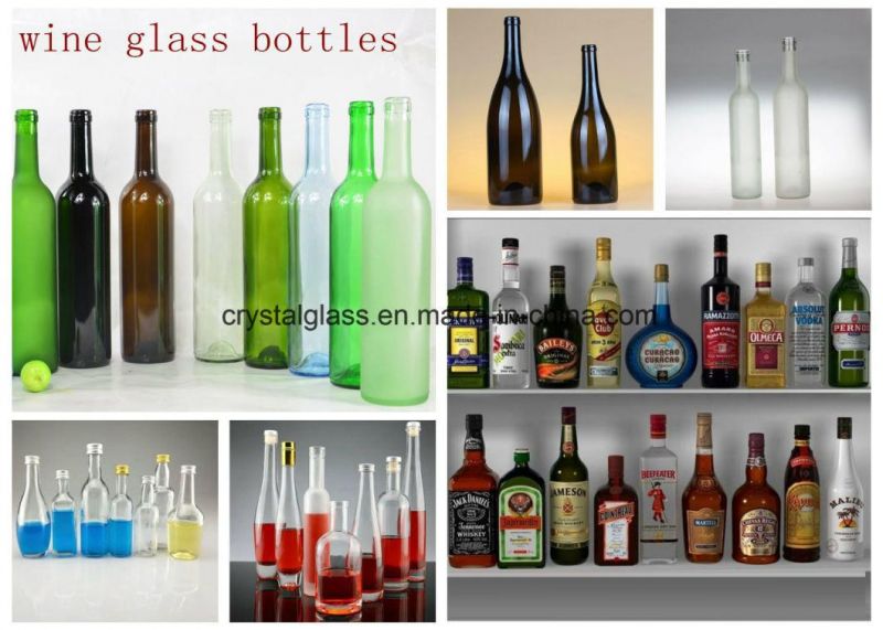 Simple Style Oil Glass Bottle Empty Clear Beverage Glassware with Sealed Cap OEM 250/500/1000ml