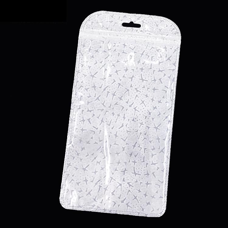 Phone Case Packaging Bag White Pearl Plastic Zipper Bag