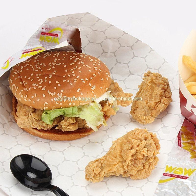 Disposable Greaseproof Custom Burger Wrapping Paper