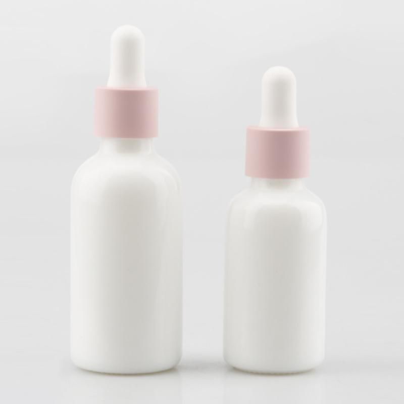 porcelain White Empty Face Serume Liquid Foundation Bottle Custom 30ml Glass Bottles with Box