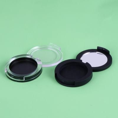 Hot Selling 1 Hole Black Round Empty Compact Powder Case Cosmetic Case for Makeup Case