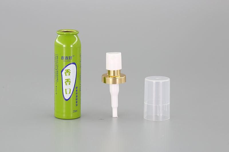 Customized Logo 20ml Aluminum Aerosol Cans with Valve and Actuator for Mouth Spray
