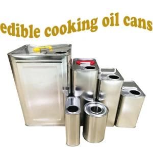 Rapeseed Oil Can Jerry Tin Can with Plastic Lids