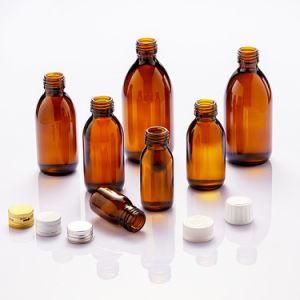 Wholesale 30ml 60ml 100ml 125ml 150ml 200ml 250ml 300ml 500ml Amber Glass Bottle Syrup Bottle DIN 28mm