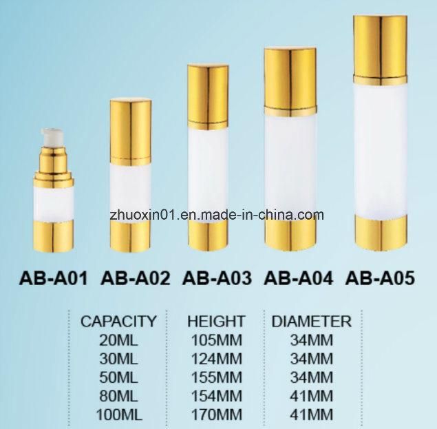 Five Sizes OEM Luxury Double Layer High Quality Aireless Liquid Foundation Perfume Bottles