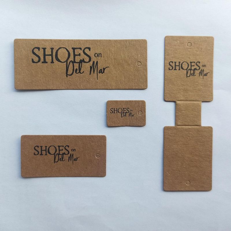 Wholesale Custom Brown Kraft Paper Tag Cardboard Kraft Hang Tags for Clothing