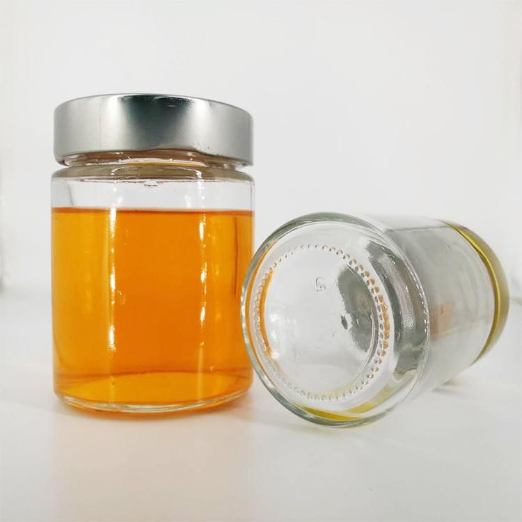 Deep Lid Glass Honey Jar Round Glass Honey Jam Jar Glass Container