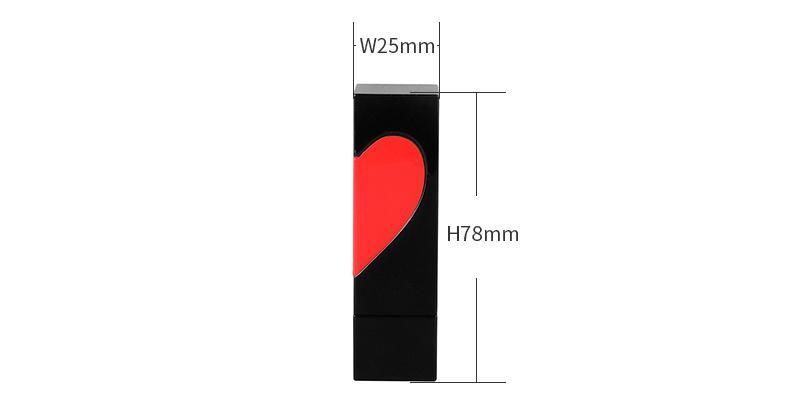 in Stock Luxury Heart Shape Lipstick Tubes Empty Customized Plastic Empty Square Lip Balm Case Container Packaging