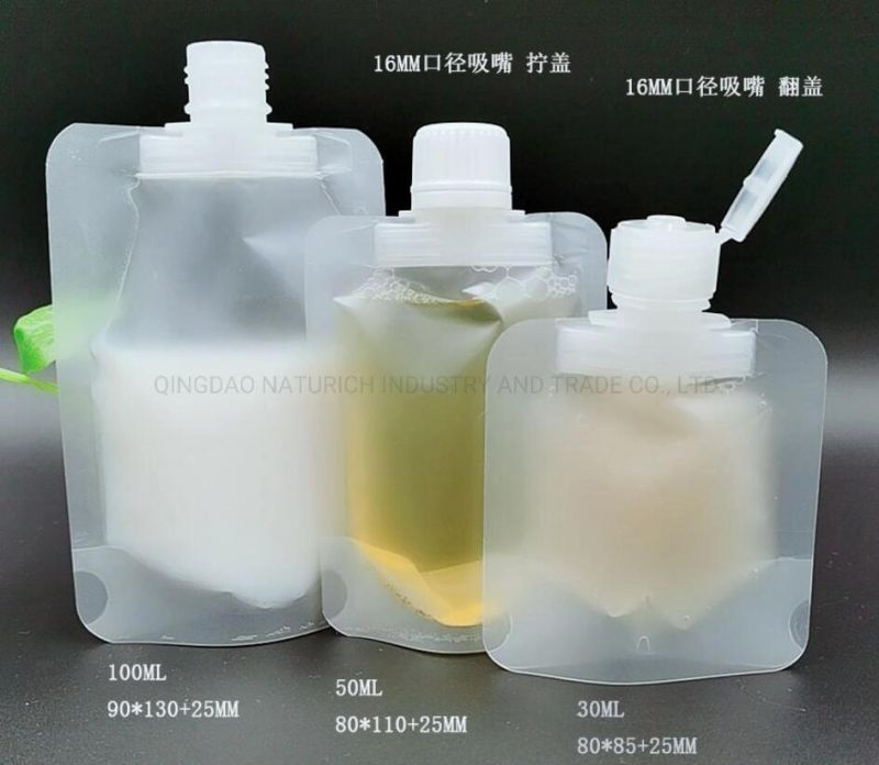 Hand Sanitizer Packaging Bag Plastic Liquid Stand up Hand Wash Spout Pouch