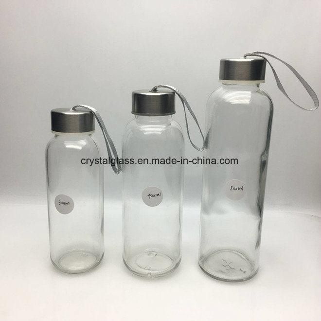 Custom Logo Printing Glass Water Bottle 300ml