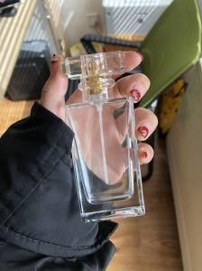 Super Clear 50ml/100ml Glass Perfume Bottle, Crystal White Glass Bottle Perfume