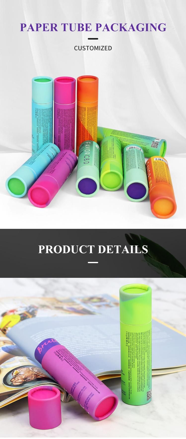 Firstsail Wholesale Custom Puff Package Box Vaping Packaging Paper Environmental Cosmetic Perfume Oil Paper Tube