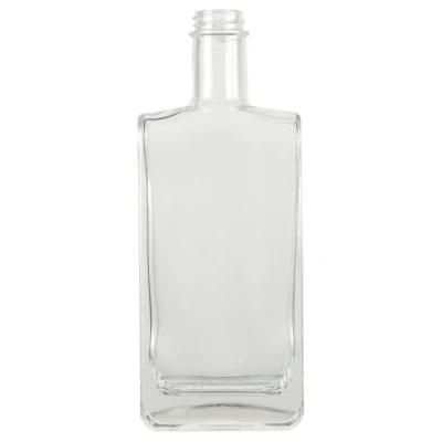 Best Selling Empty Clear Round Whisky Glass Wine Bottle