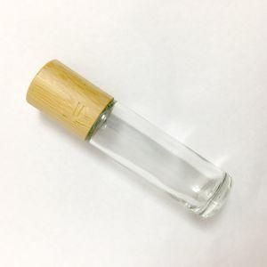 in Stock Eco-Friendly 10ml Glass Roll on Bottle with Bamboo Cap and Stainless Steel Ball for Fragrance