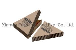 Customized Logo Brown Cardboard Food Slice Pizza Triangle Packaging Box
