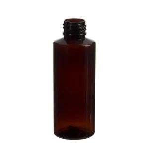 120ml 4oz Amber Color Plastic Pet Cylinder Bottle for Cosmetic Skin Care Packaging