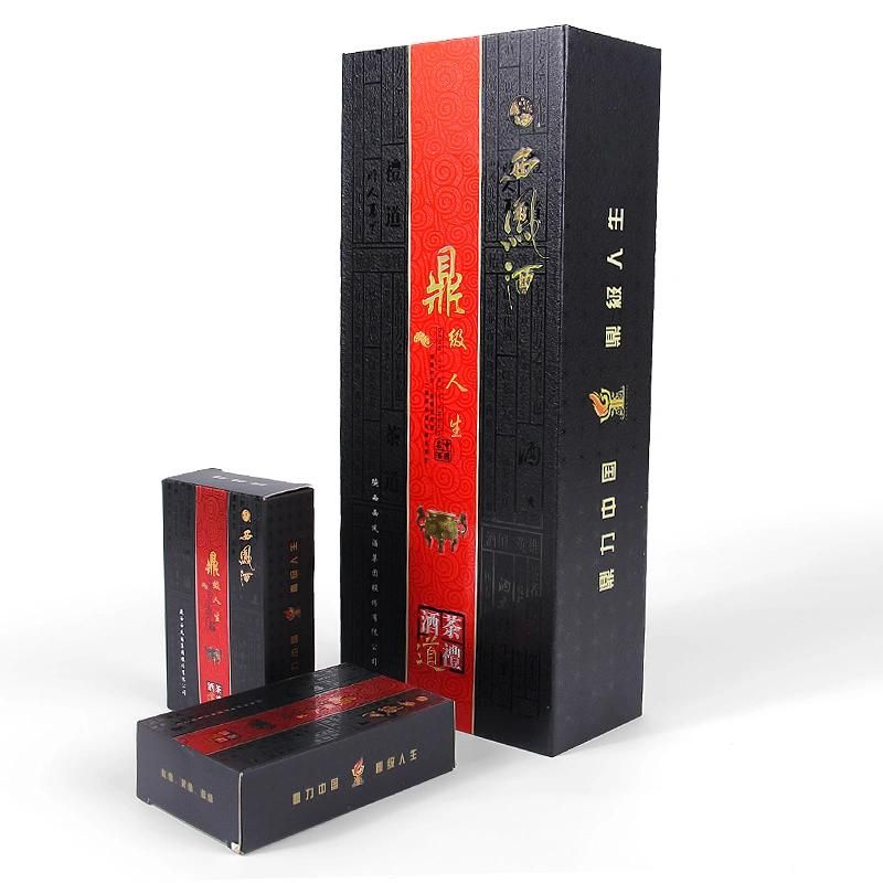 Firstsail Wholesale Corrugated Cardboard Luxury Glass Bottle Wine Paper Packaging Gift Set Box