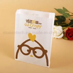 Personalised Printing White Recycled Brown Paper Bags for Fried Chicken