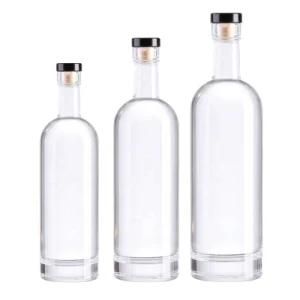 200ml/375ml/500ml/700ml/750ml/1000ml Engraved Vodka Glass Bottle Whiskey Bottles Rum Bottle with Cap