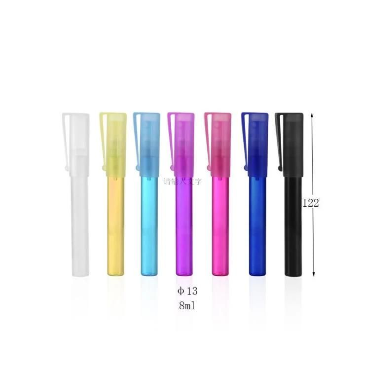 8ml Portable Glass Perfume Spray Pen with Plastic Cap 8ml Pen Shaped Frosted Perfume Bottle with Crimp