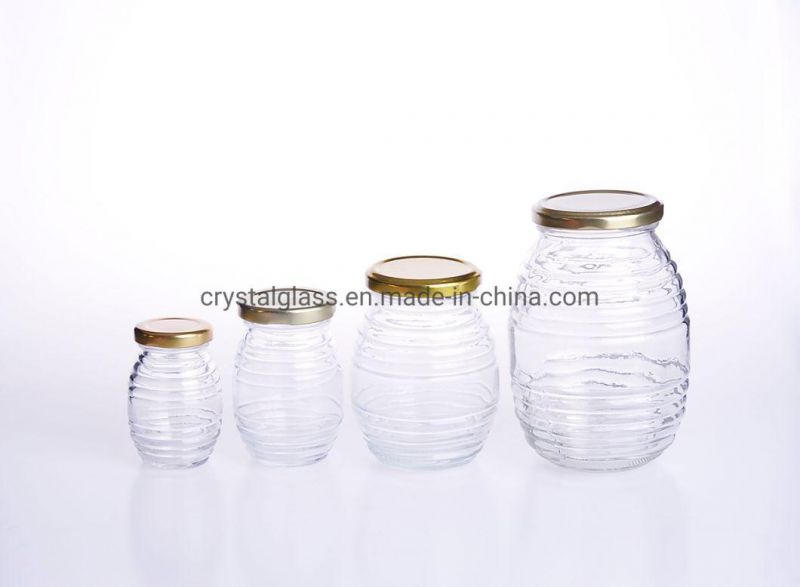 Classic Thread Glass Jar Wide Mouth Empty Jar Honey Jam Jelly Bird Nest 3oz 6oz 12oz 25oz