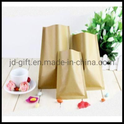 Wholesales Kraft Aluminum Foil Lined Flat Vacuum Food Packaging Pouches for Dried Nuts Fruit Packing