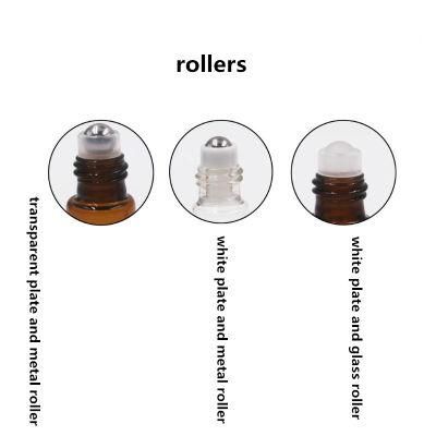 1ml 2ml 3ml 5ml 10ml Thin Glass Roll on Bottle Sample Test Roller Essential Oil Bottles with Stainless Steel/Glass Ball