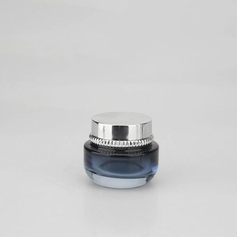 50g Luxury Gradient Glass Cream Jar 40ml 100ml 130ml Glass Lotion Bottle with Pump