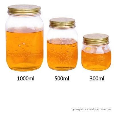 4oz 100ml Mini Cute Glass Mason Jar with Embossed Logo Silver Lid Wholesale