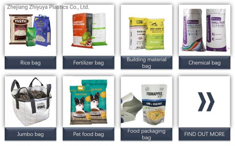 2020 NSF Certificate Manufacture 5kg 10kg Rice Bags Zipper Handle Plastic Bag