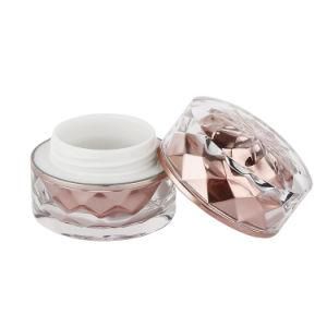 Popular Diamonds Cream Plastic Acrylic Jars Cosmetics Luxury Cosmetic Jar