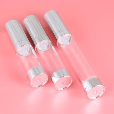 15ml 20ml 30ml Latest Design Empty Clear Transparent Vacuum Bottle for Serum Skin Care Products