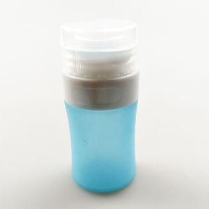 Small Size Cylinder-Shaped Tsa Approved Leak Proof Food Grade Silicone Cosmetics Bottles, Blue