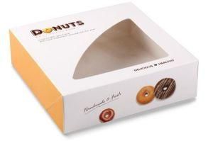 Donut Paper Box Fancy Paper Cake Box with Clear PVC Window