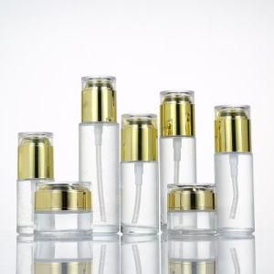 2021 New Design Cosmetic Glass Bottle Set 100ml Glass Cosmetic Pump Bottle Packaging