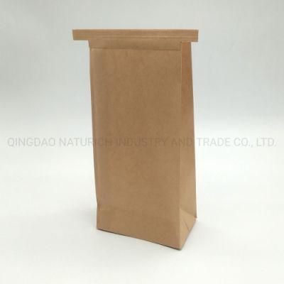 Paper Popcorn Packing Pouch with Clear Window/Compostable Cookie Bag/Paper PLA Compostable Bag