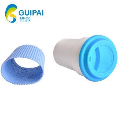 Silicone Sleeve and Lid Food Grade Silicone Hot Cup Sleeve and Cover