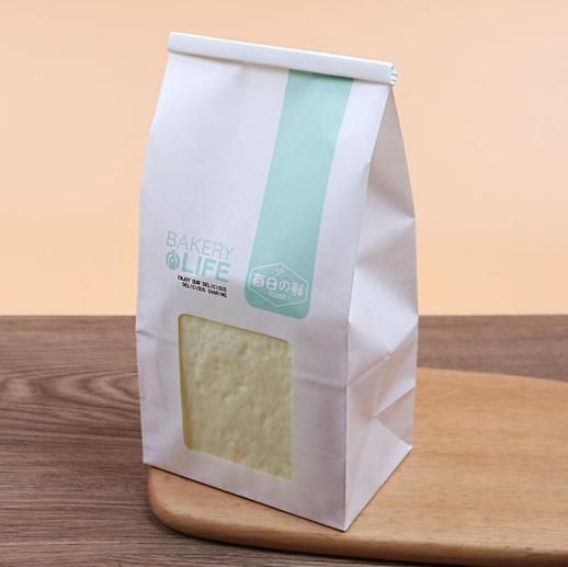 Custom Printed Full-Color Wire Curling Toast Bag, Baking Packaging, Self-Sealing Transparent Window, Kraft Paper Packaging Bag, Bread Bag Food Storage Box
