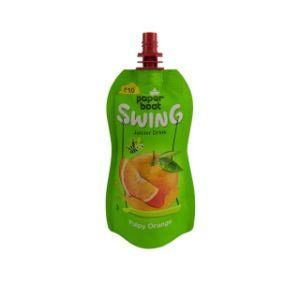Custom Stand up Orange Juice Liquid Pouch Packaging Liquid Plastic Bag with Spout