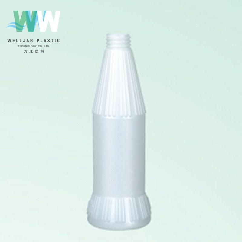 300ml White Plastic PE Striped Vase Lotion Spray Pump Bottle