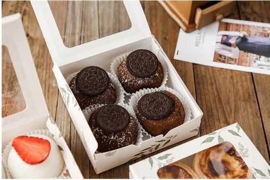 Sell Macaron Fold Blisters Cupcake Packaging Box Cookie Chocolate Baked Packaging Box Lid Foldable Macaron Box Food Rice Packageing Donut Paper Meal Boxes