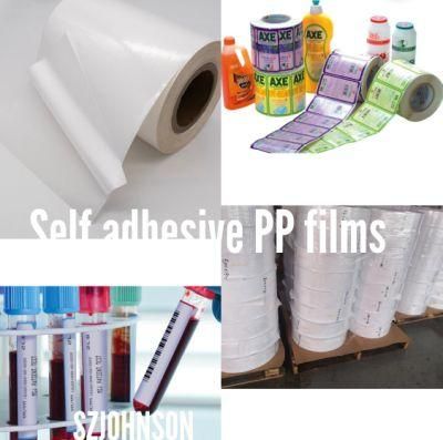 Szjohnson Raw Materials Supplier Self Adhesive Paper and Films Jumbo Roll for Flexo Screen Label Printing